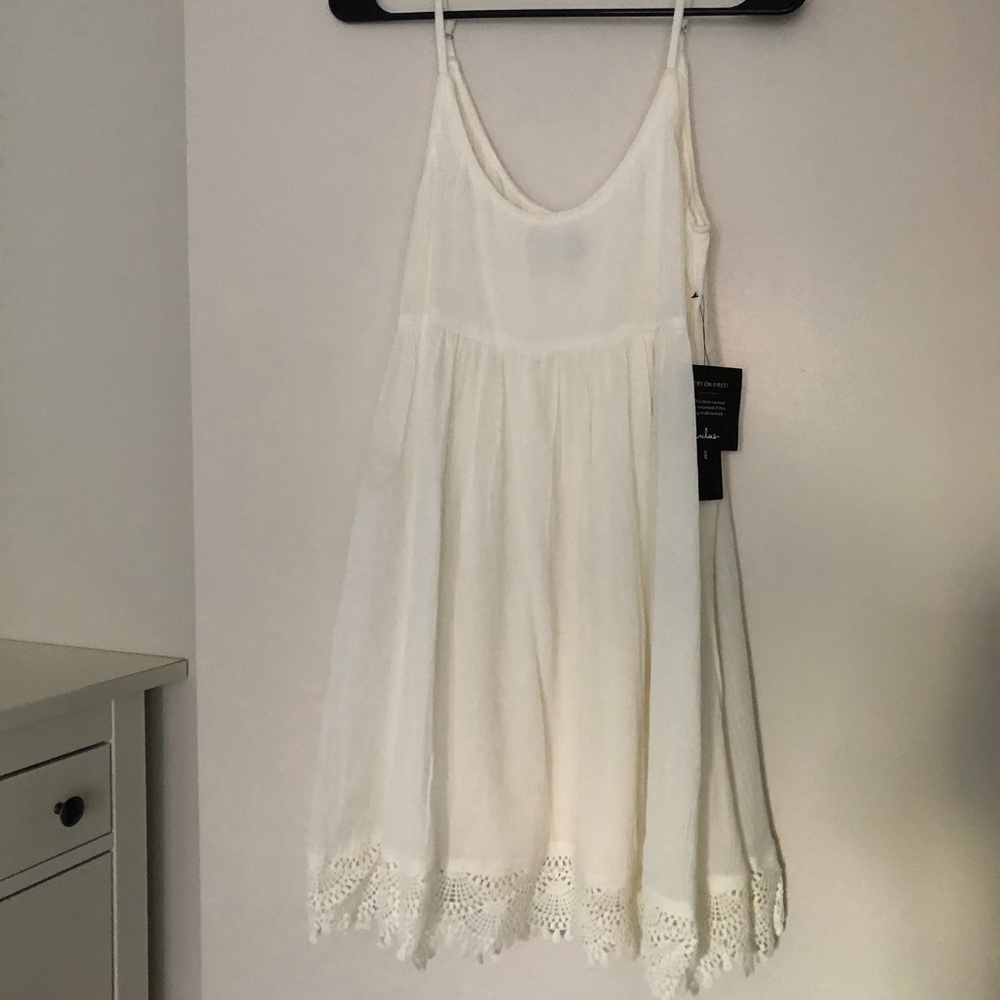 Lulus White Crochet Trim dress